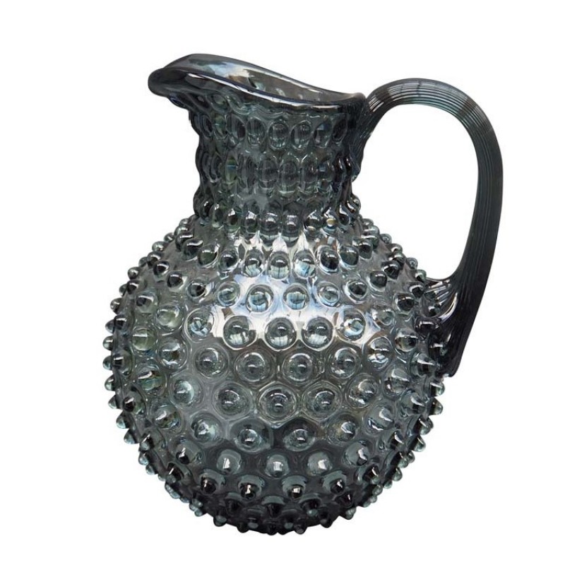 PITCHER GLASS GREY BOHEM